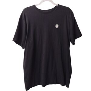 Upstanders Skull Embroidered Patch Tee 100% COTTON Slim Fit XL PTP 21" Black